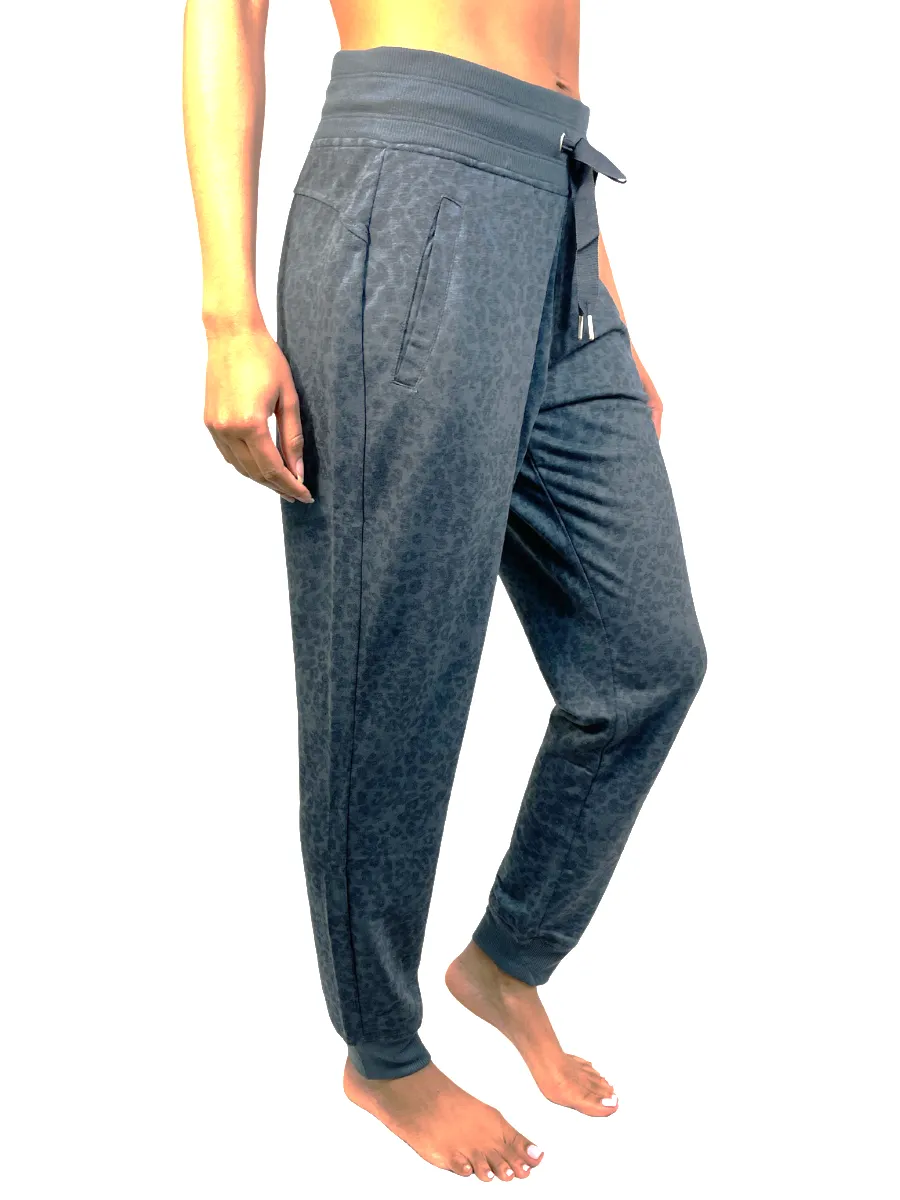 Apana Little Leopard Sweathose Blau Moos