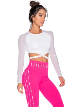 Babalu 9760 Langarm-Crop-Top mit Bündchen