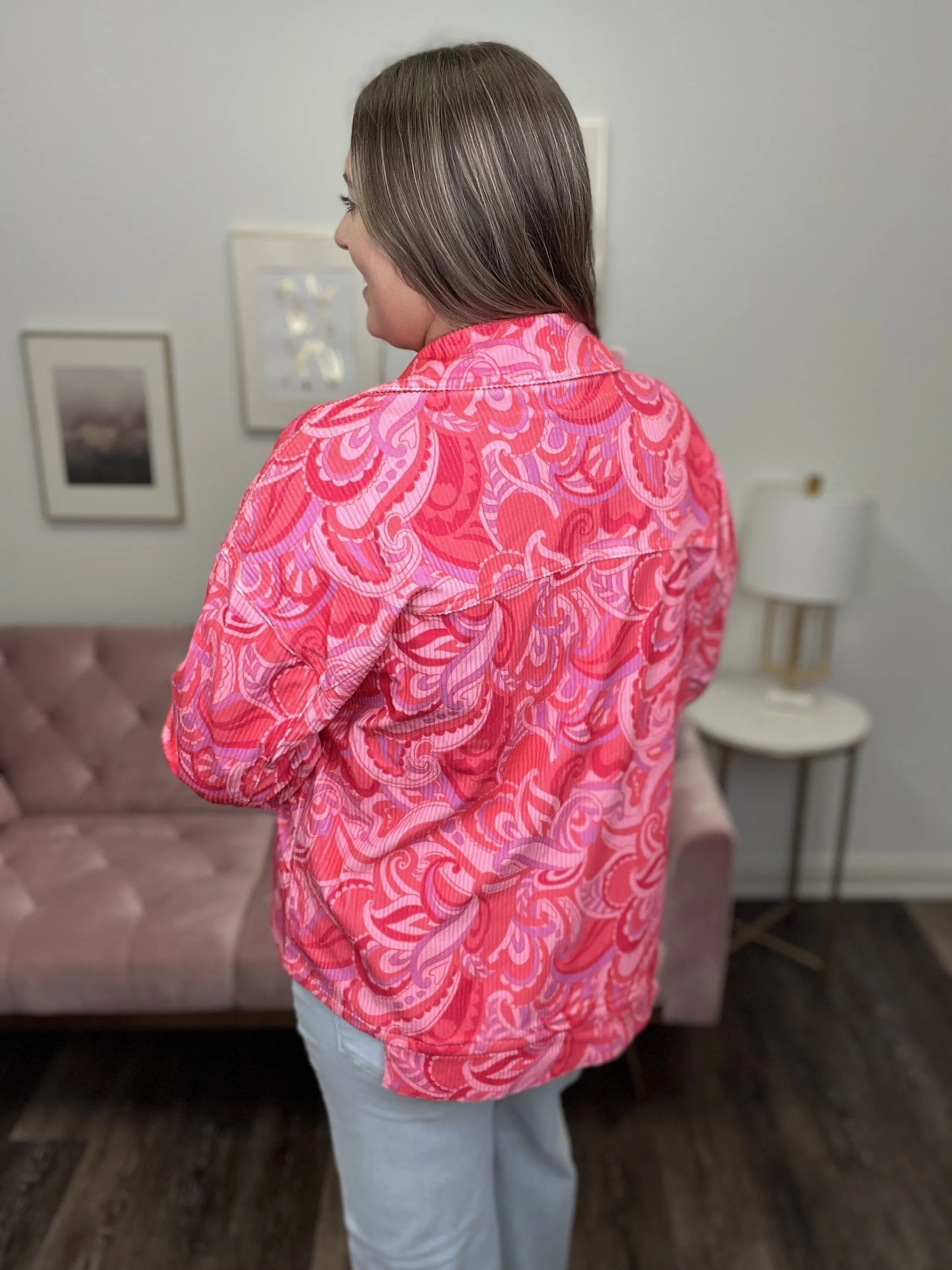 Blühende Schönheit Damen-Hell Paisley Shacket