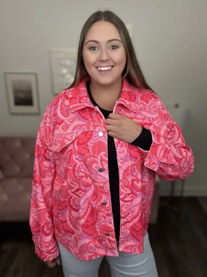 Blühende Schönheit Damen-Hell Paisley Shacket