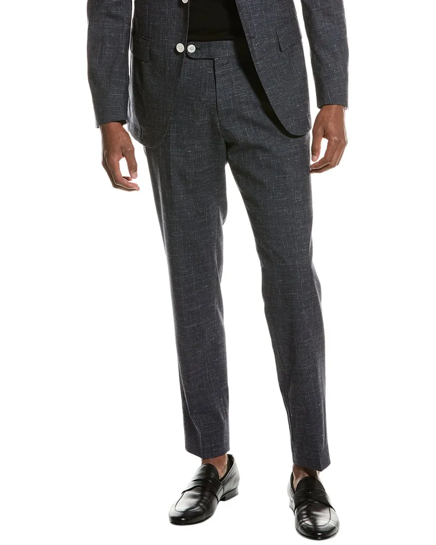 BOSS Hugo Boss Genius Slim Fit Hose aus Wolle, Seide & Leinen-Mix