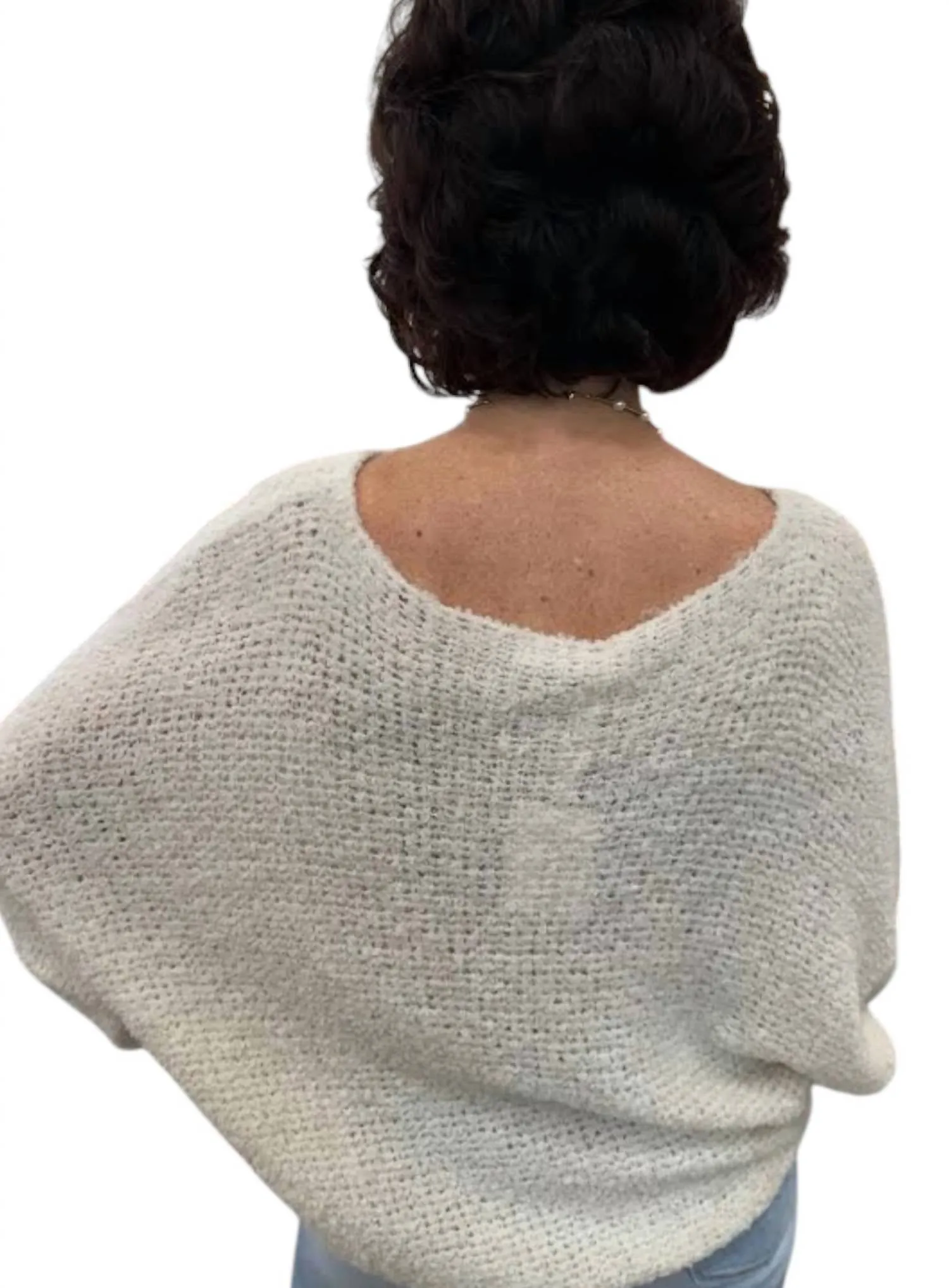 Boucle-Pullover in Haferflocken