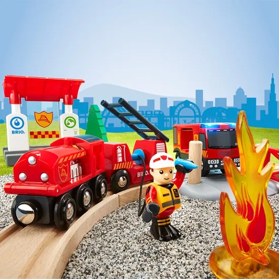 Brio Feuerwehr-Zug Set