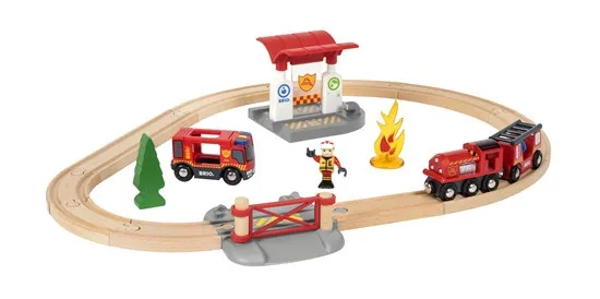 Brio Feuerwehr-Zug Set