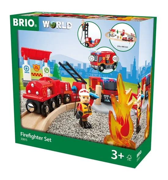 Brio Feuerwehr-Zug Set