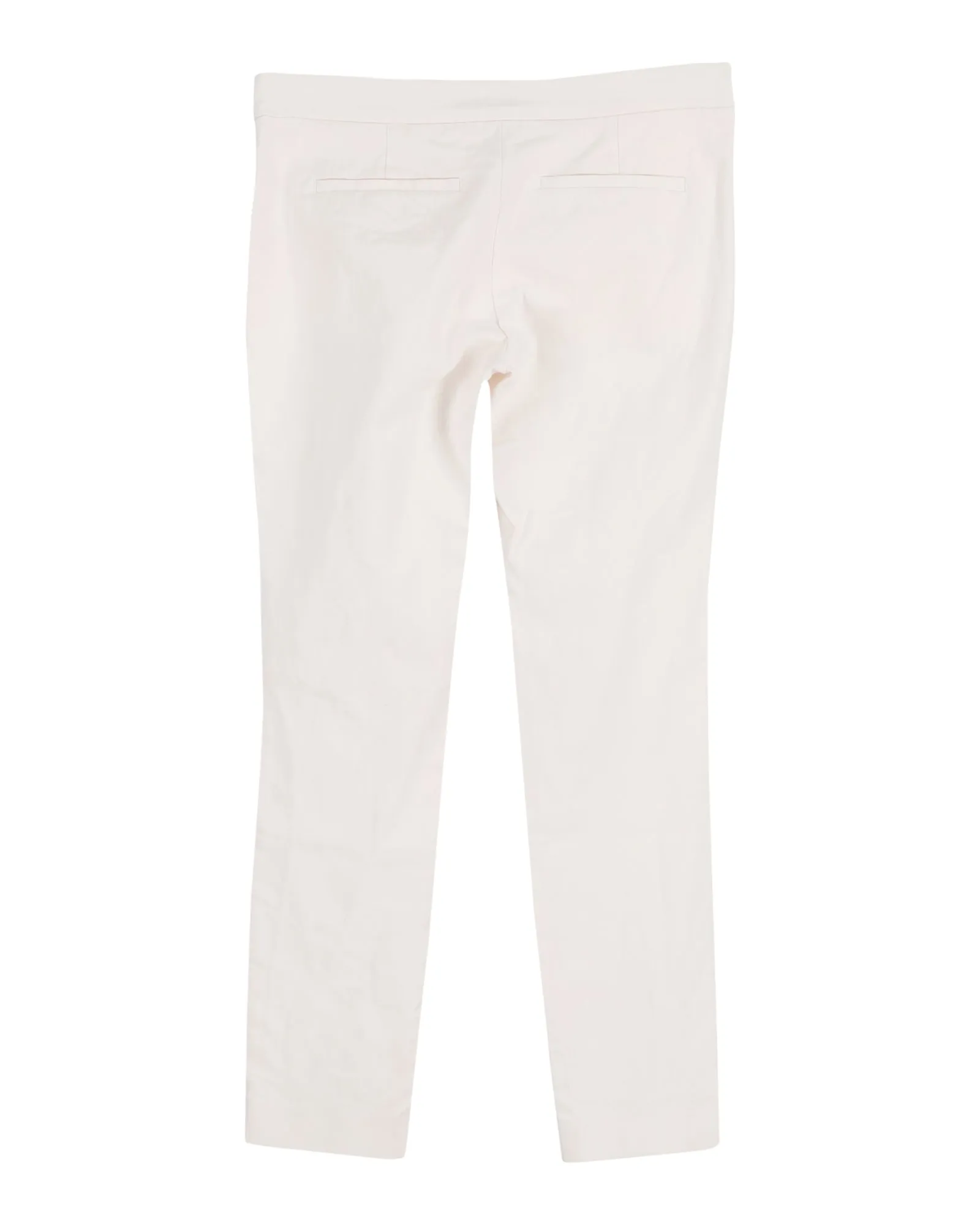 Burberry Geradbeinige Hose in Creme-Farbener Baumwolle