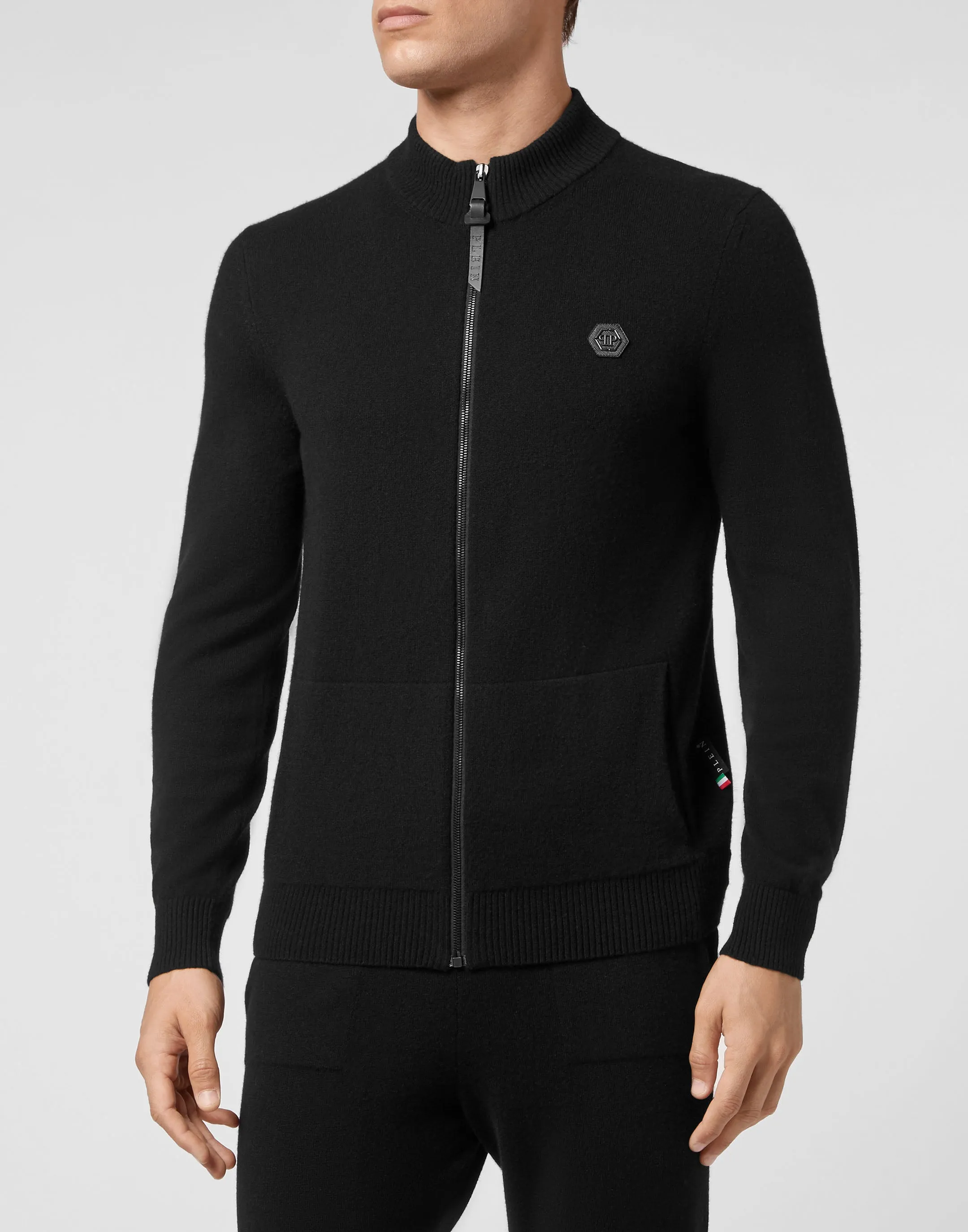 Kaschmir Jacke/Hose mit Totenkopf-Motiv