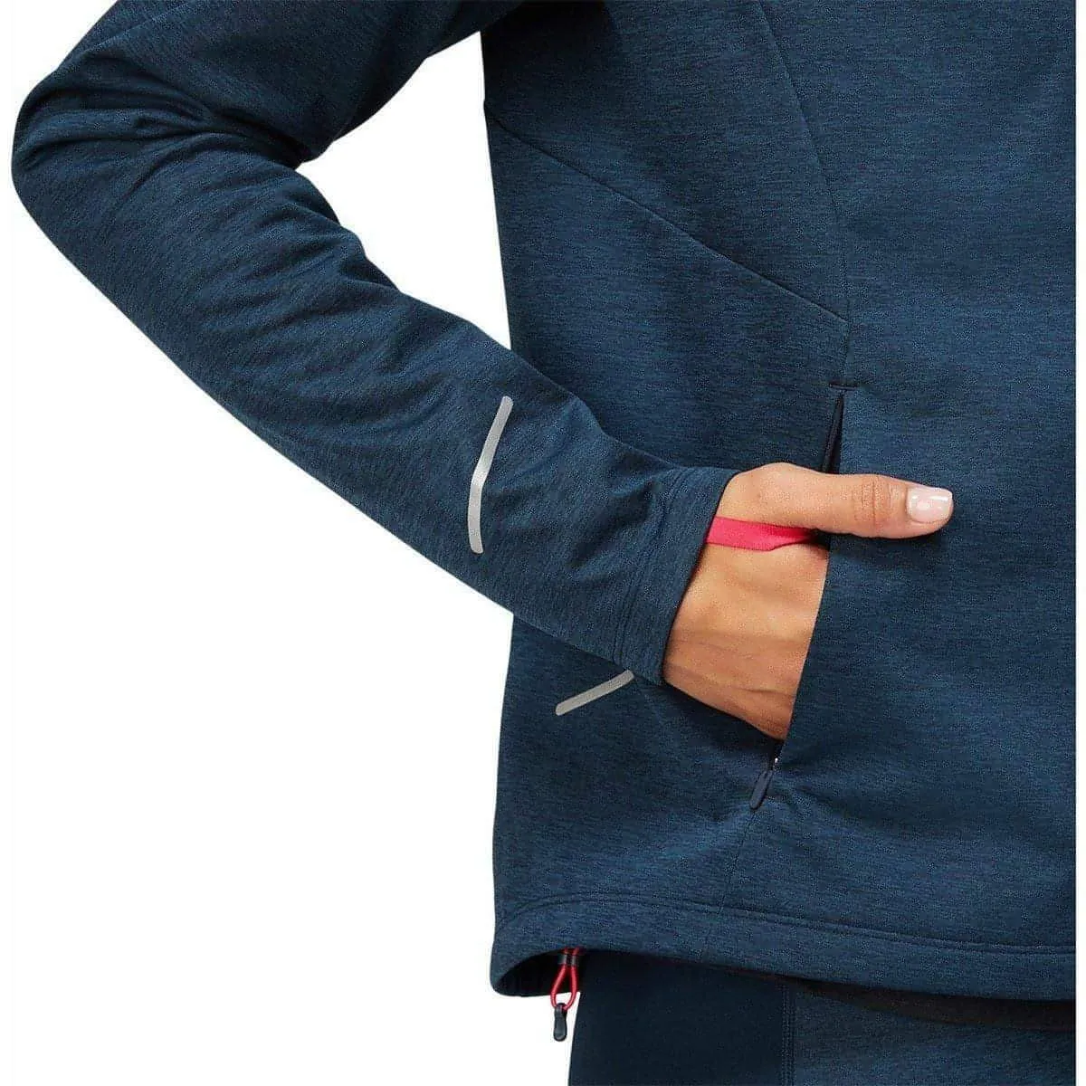 Bekleidung Asics Damen Asics Lite-Show Winter Laufjacke für Damen - Marineblau
