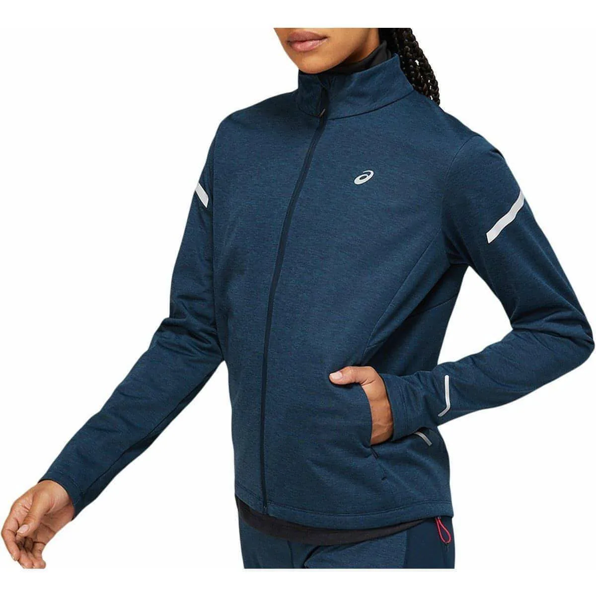 Bekleidung Asics Damen Asics Lite-Show Winter Laufjacke für Damen - Marineblau