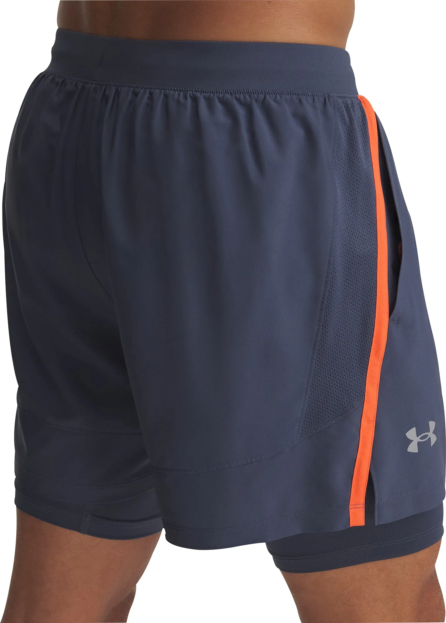 Unterwäsche Under Armour Herren Under Armour Launch 2 In 1 Herren Laufshorts - Grau