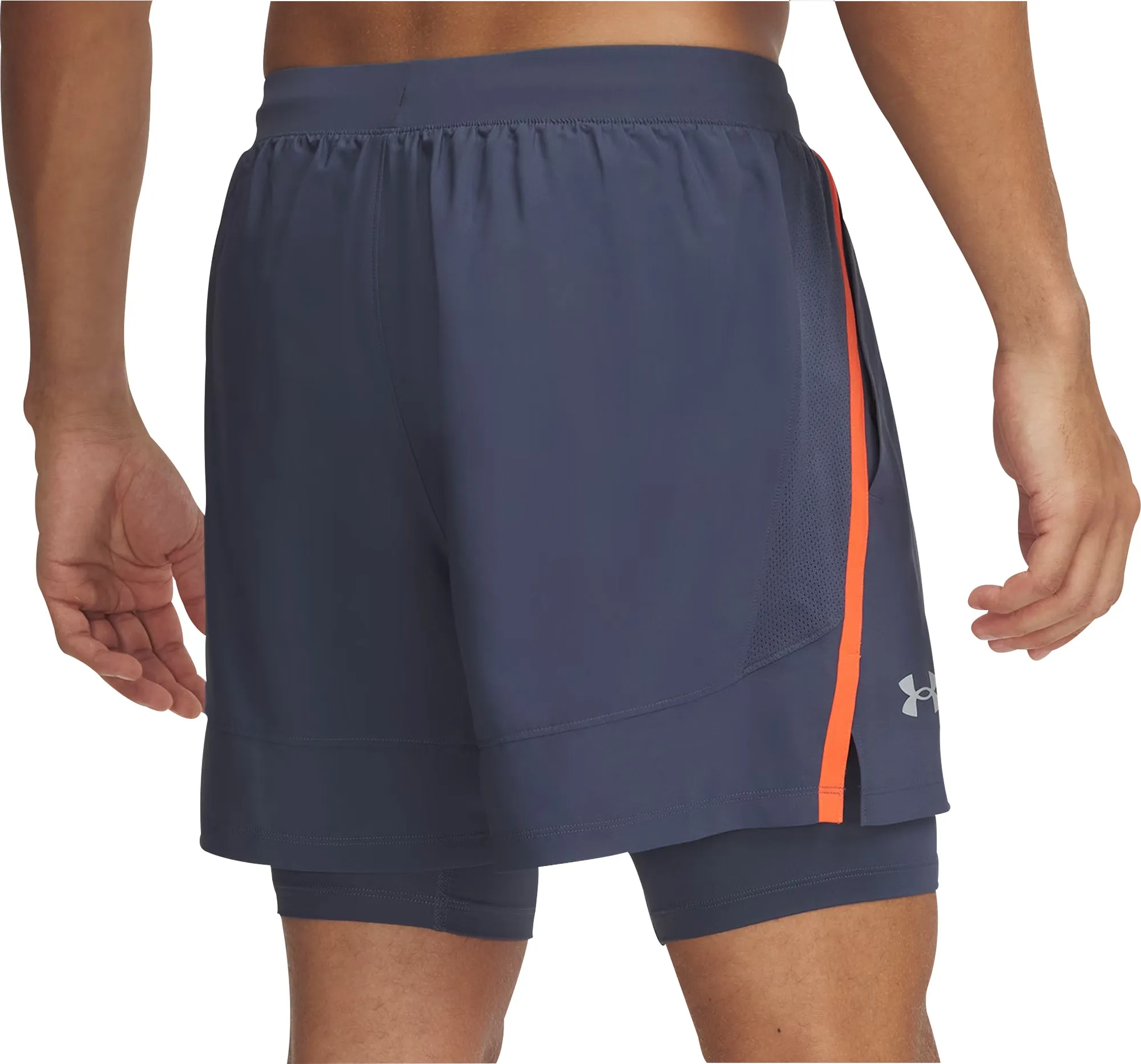 Unterwäsche Under Armour Herren Under Armour Launch 2 In 1 Herren Laufshorts - Grau