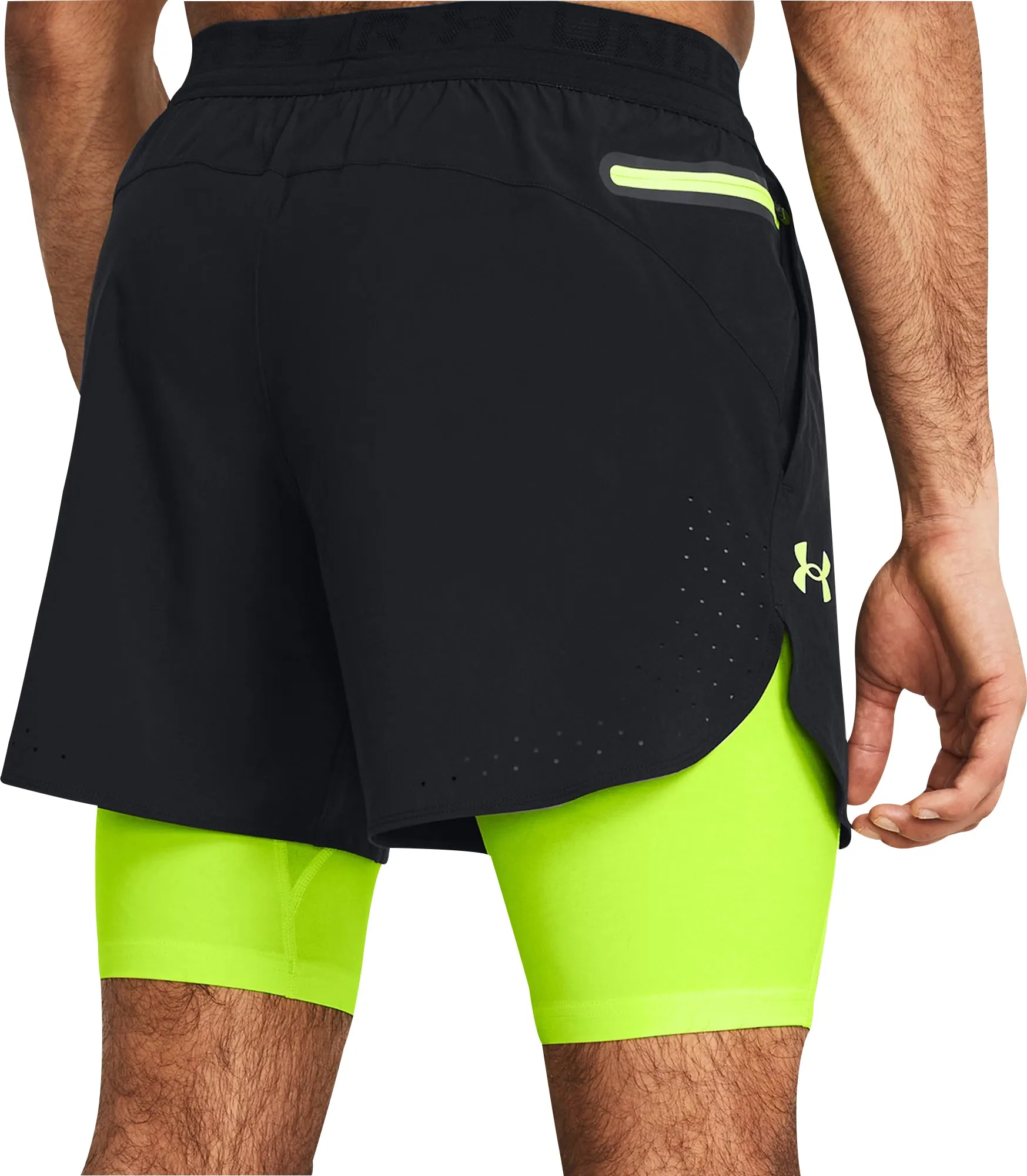 Bekleidung Under Armour Herren Under Armour Vanish Elite 2 In 1 Herren Laufshorts - Schwarz