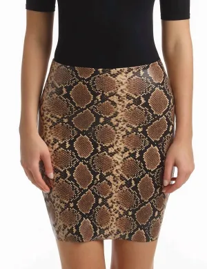 Commando Kunstleder Tier-Mini-Skort - Sk15 in Schlangenoptik