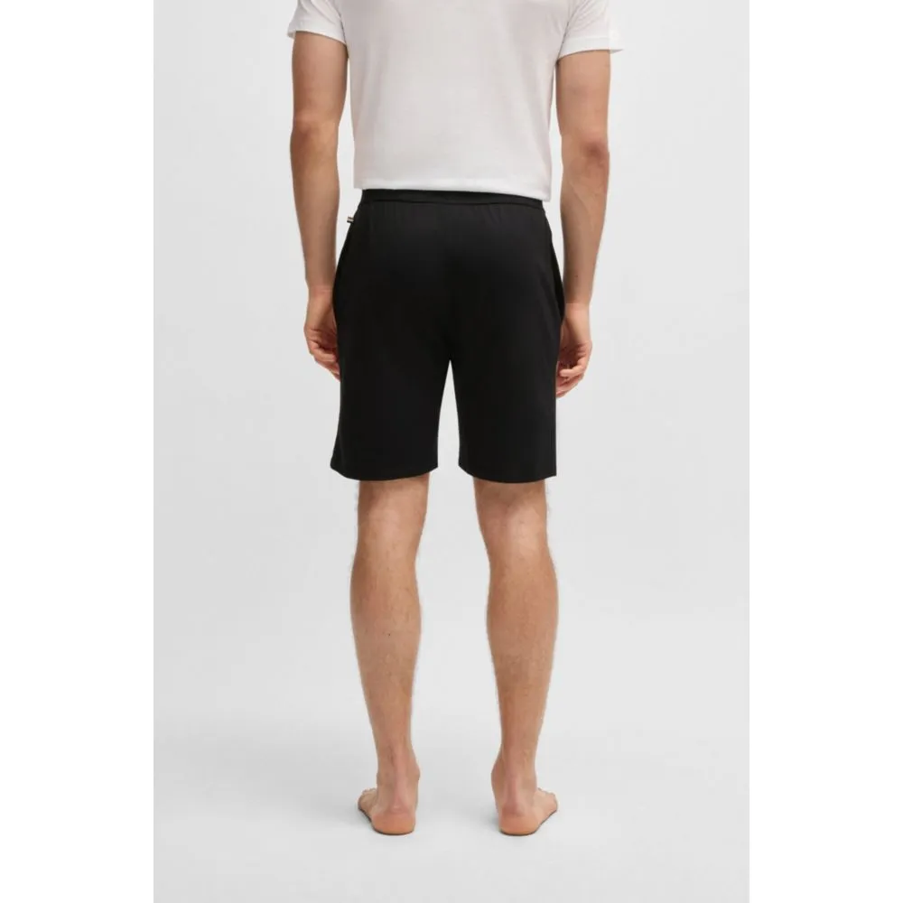 Baumwoll-Frottee-Shorts mit Streifendruck