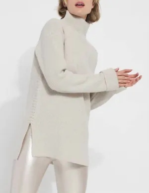 Gemütlicher Rippenpullover in Alabaster