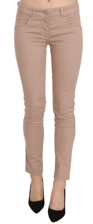 CRISTINAEFFE  Damen Baumwollhose mit niedriger Taille, schlank geschnitten und figurbetont