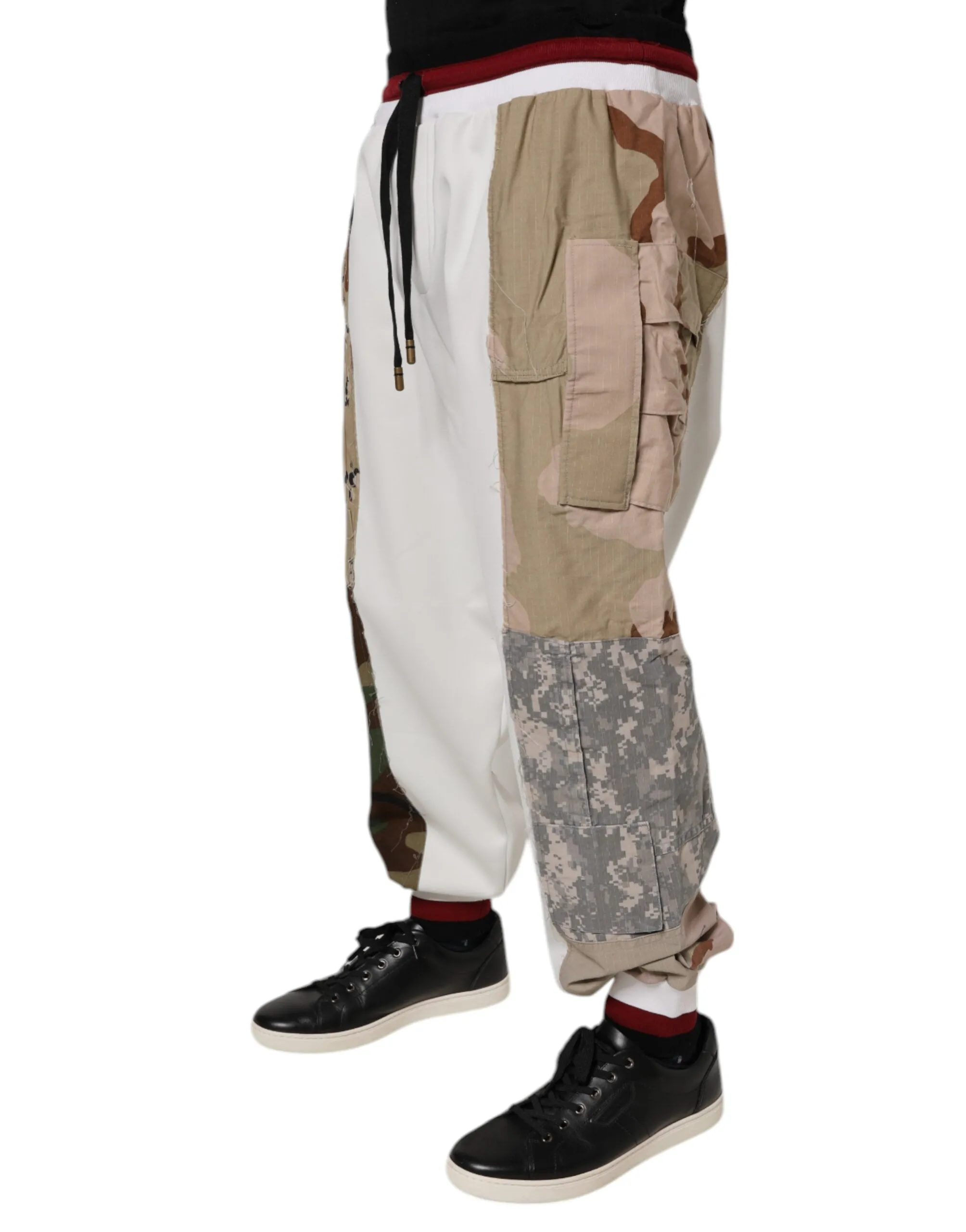 Dolce & Gabbana Camouflage Patchwork Sweat Männerhose (Secondhand)