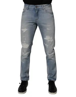 Dolce & Gabbana Tatte Cotton Skinny Herren Jeans