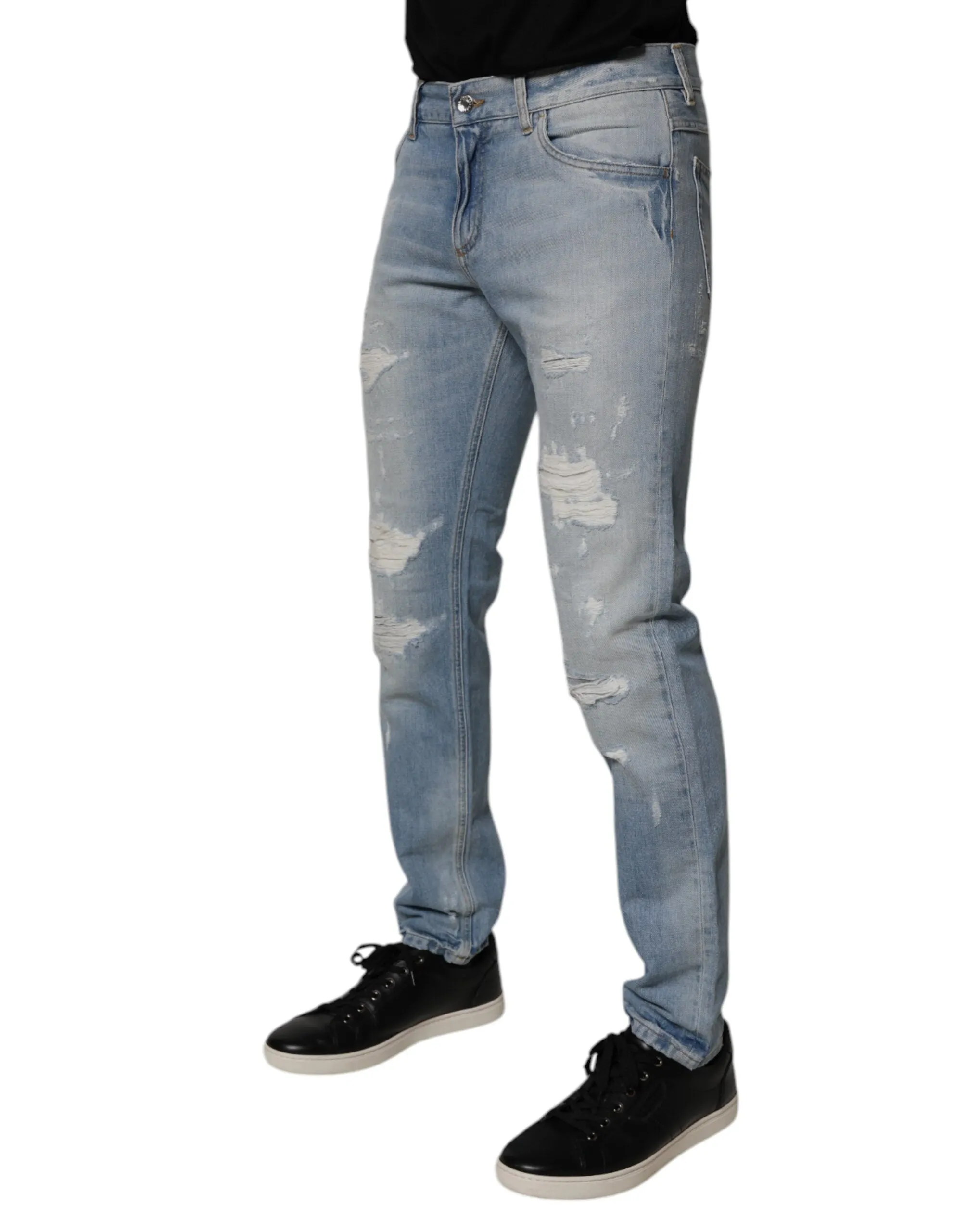 Dolce & Gabbana Tatte Cotton Skinny Herren Jeans