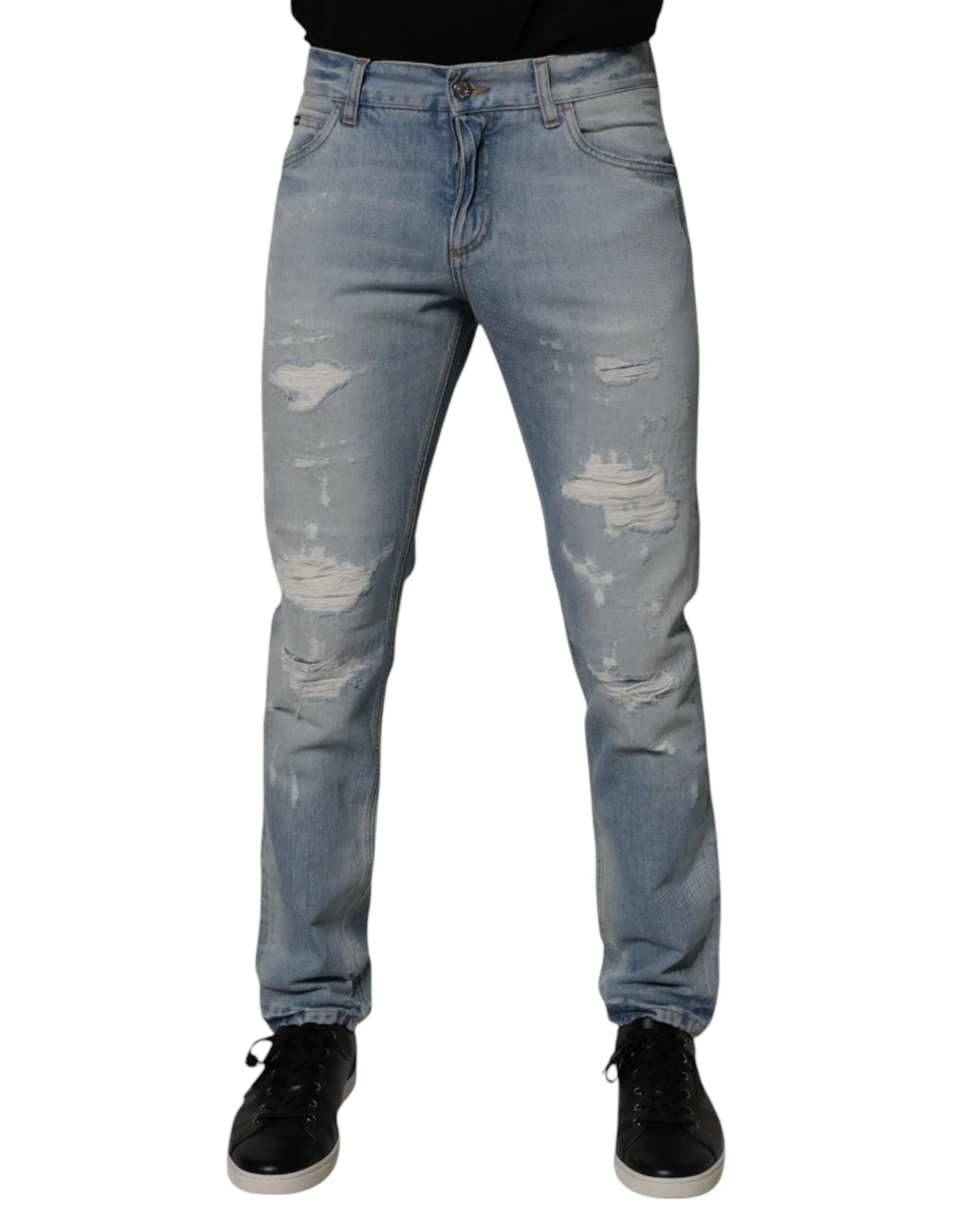 Dolce & Gabbana Tatte Cotton Skinny Herren Jeans