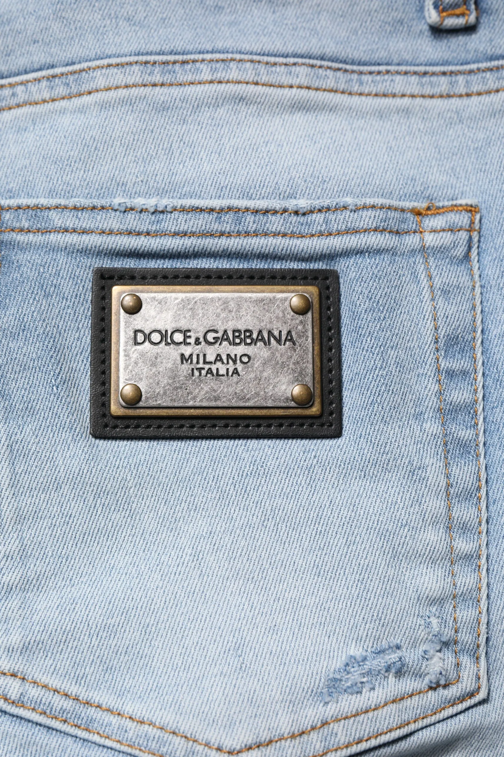 Dolce & Gabbana Tatte Cotton Skinny Herren Jeans