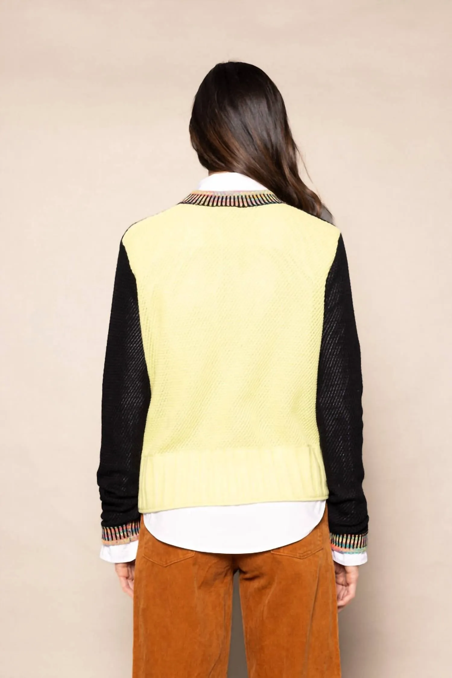 Doppelreihiger Cardigan in Schwarz
