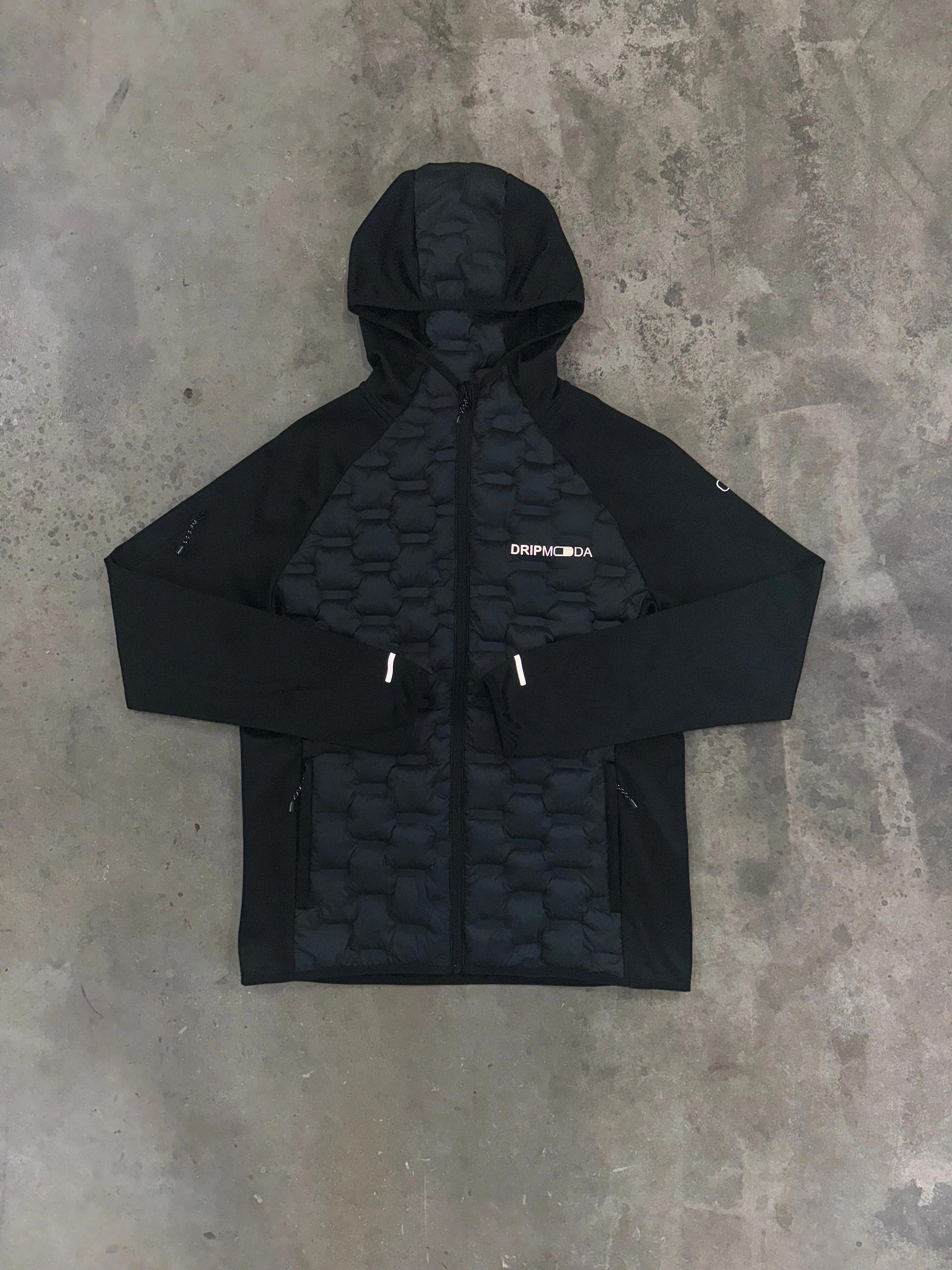 Dripmoda Peak Hybrid Jacke - Schwarz