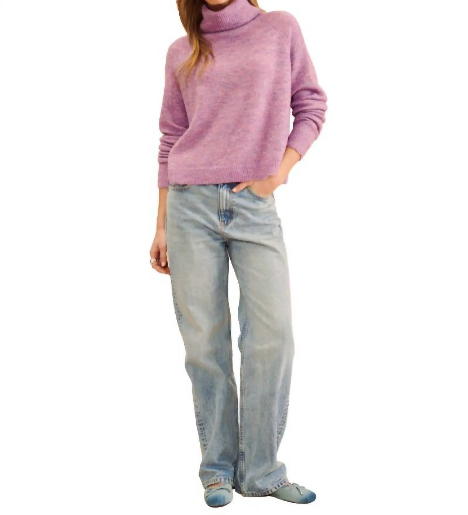Emmett Rollkragenpullover in Zuckerwatte