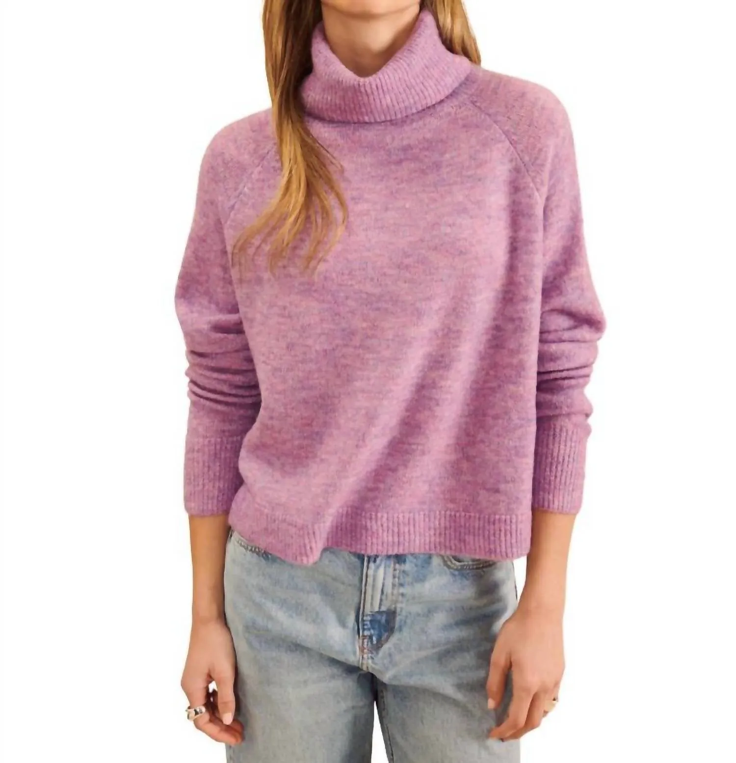 Emmett Rollkragenpullover in Zuckerwatte