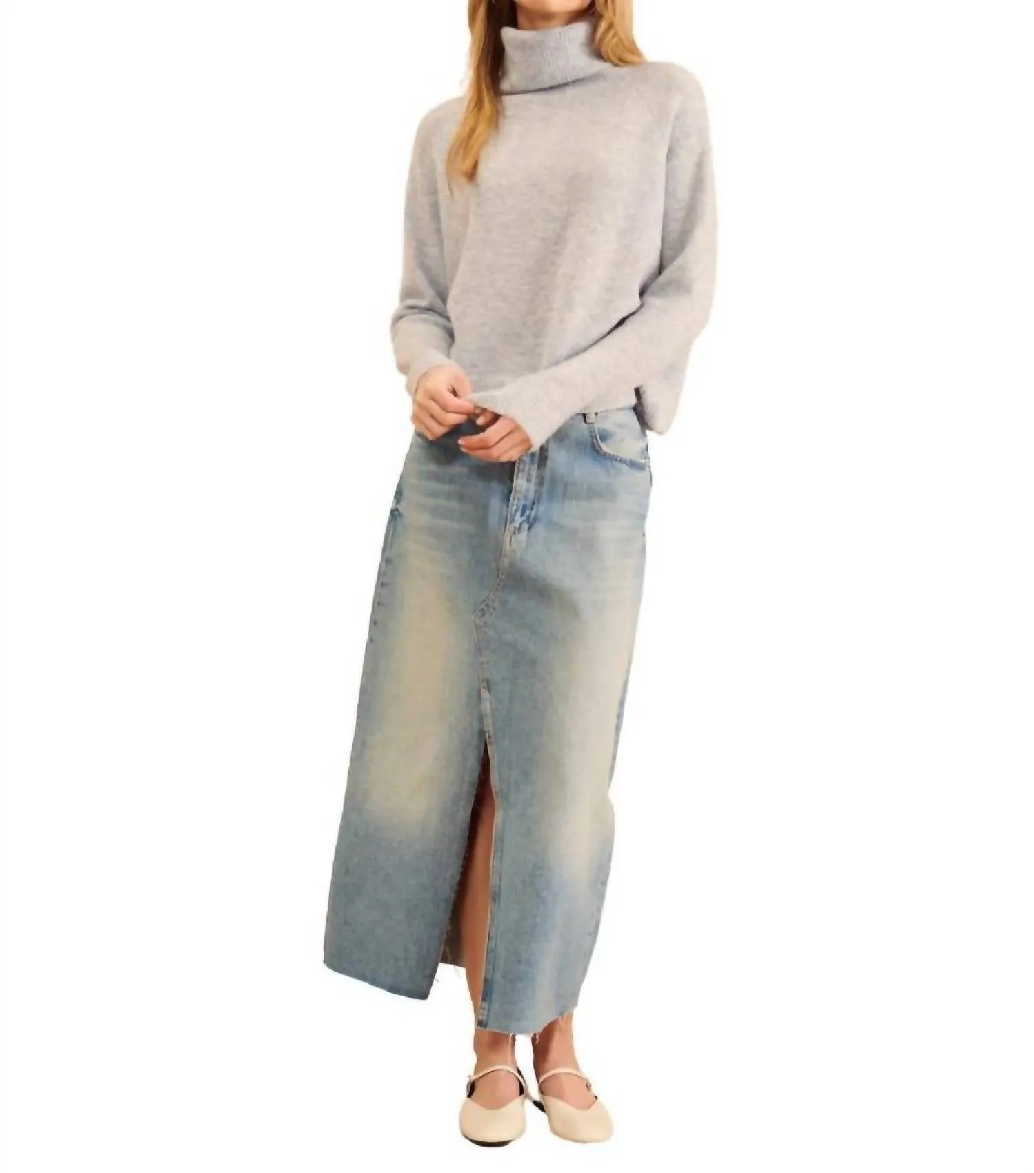 Emmett Rollkragenpullover in Chambray