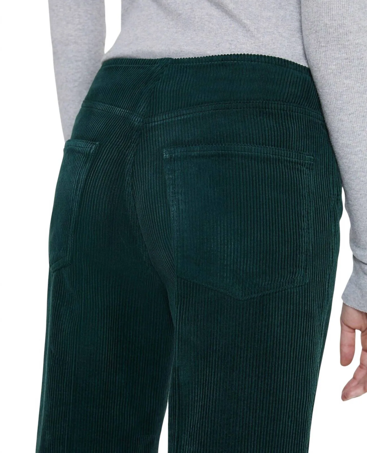 Etta Cordhose Weite Beine Cropped Hosen In Grün