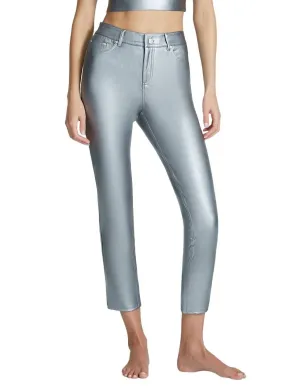 Kunstleder Fünf-Taschen-Hose Slg69 In Platin