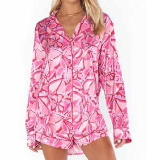 Lieblings-Süßigkeiten-Herzen-Pyjama-Set in Süßigkeiten-Herzen