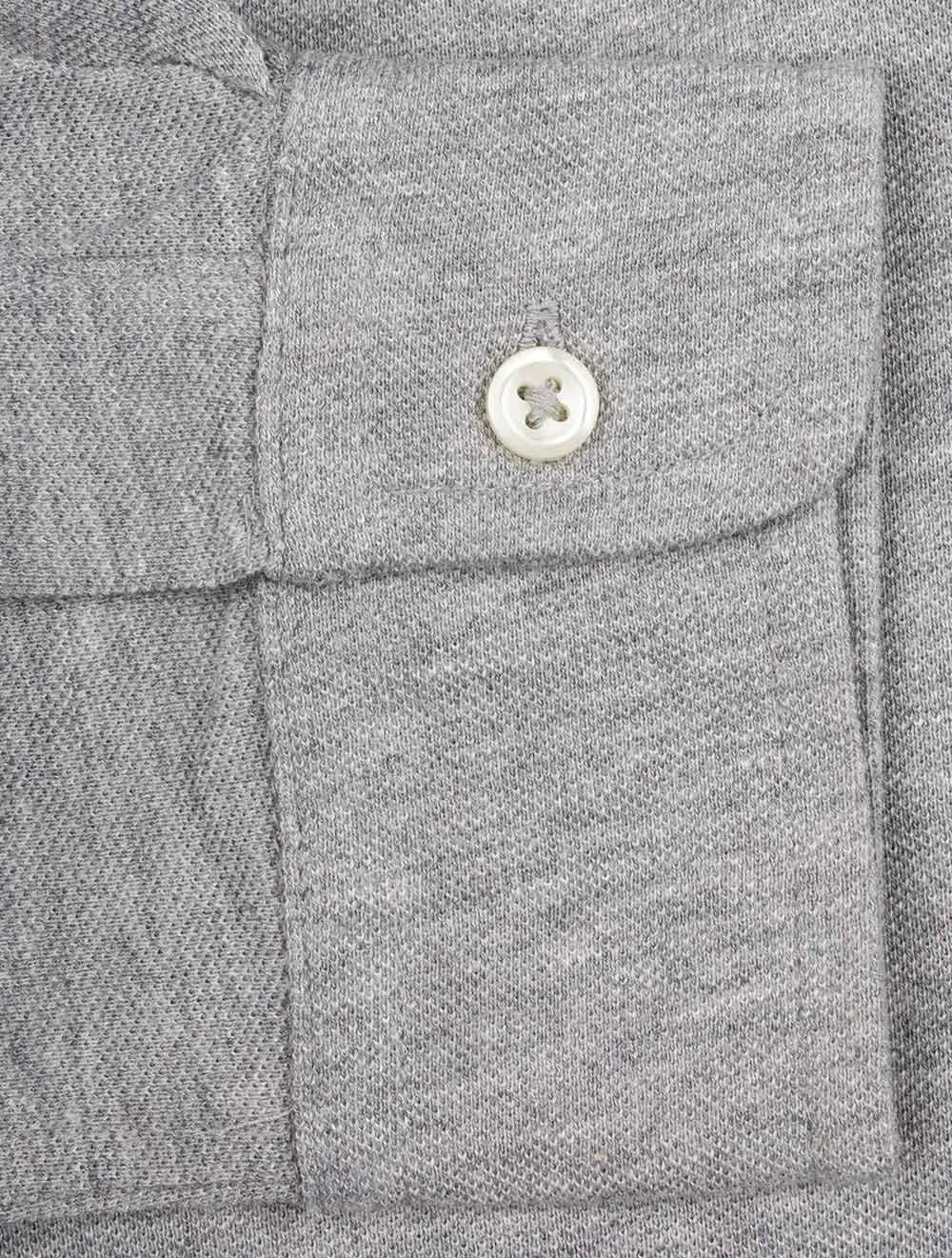 Leichtes Langarm-Mesh-Shirt Grau