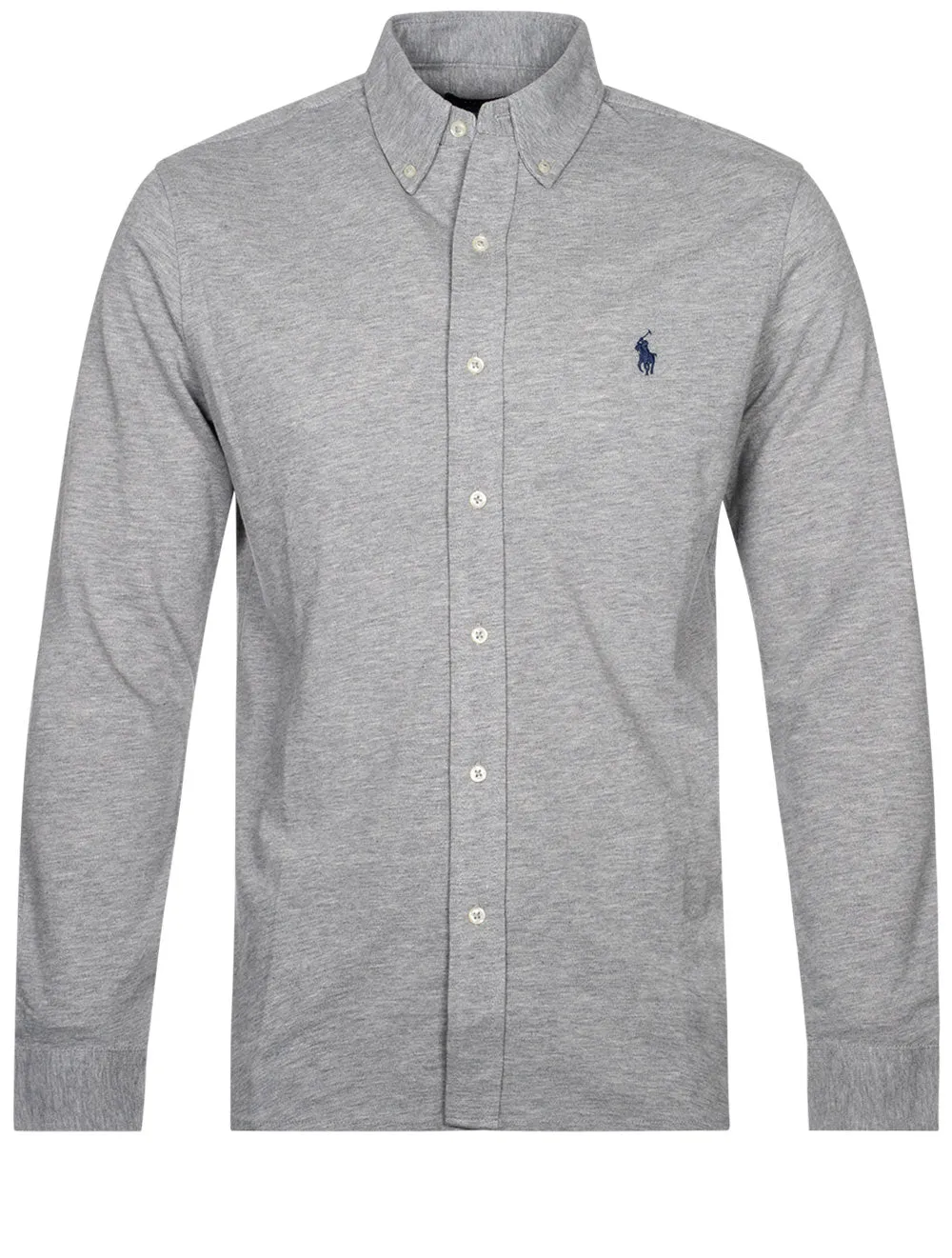 Leichtes Langarm-Mesh-Shirt Grau