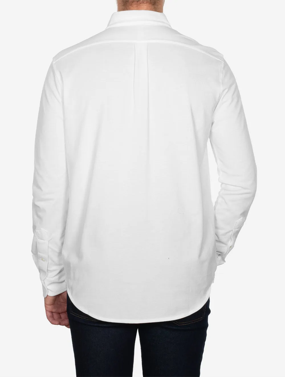 Leichtes Langarmshirt aus Mesh in Off-White