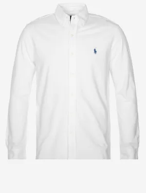 Leichtes Langarmshirt aus Mesh in Off-White