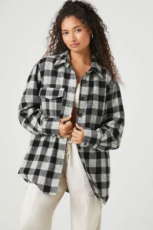 Forever 21 Damen Karo Trucker Jacke Schwarz/Mehrfarbig Forever 21