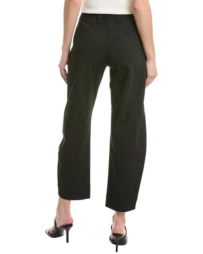 GANNI Stretch Streifen Mid-Waist Hose
