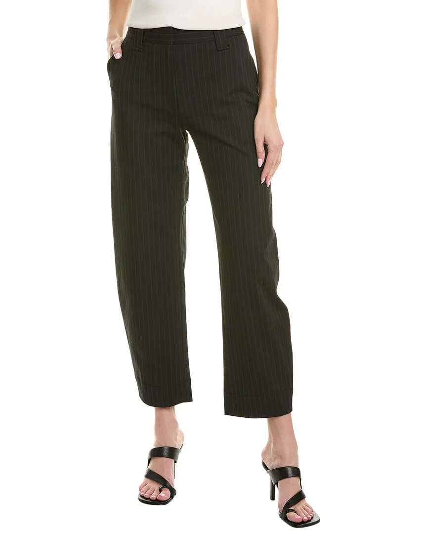 GANNI Stretch Streifen Mid-Waist Hose