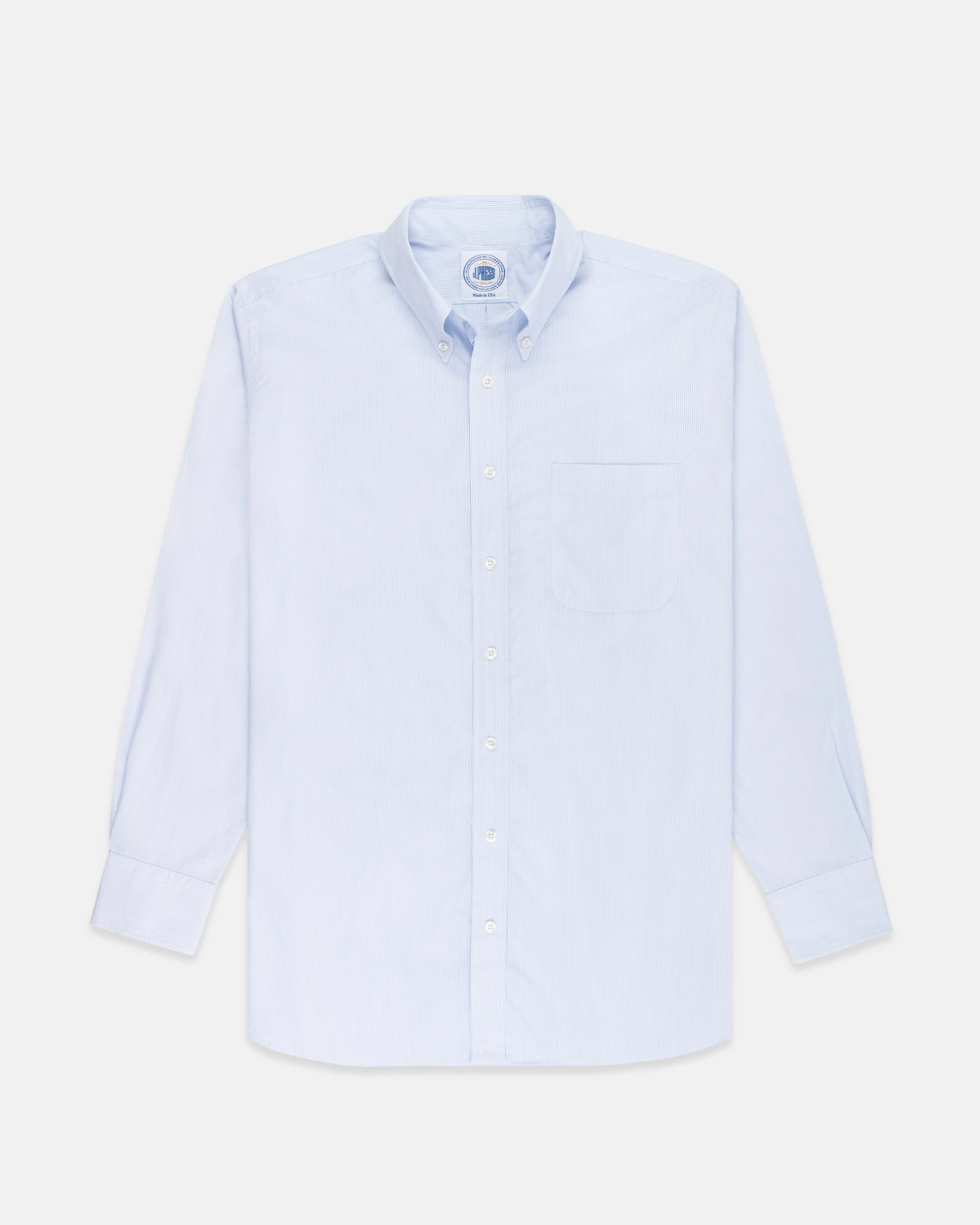 GOLD LABEL HEMD - BLAUE SCHMALE STREIFEN