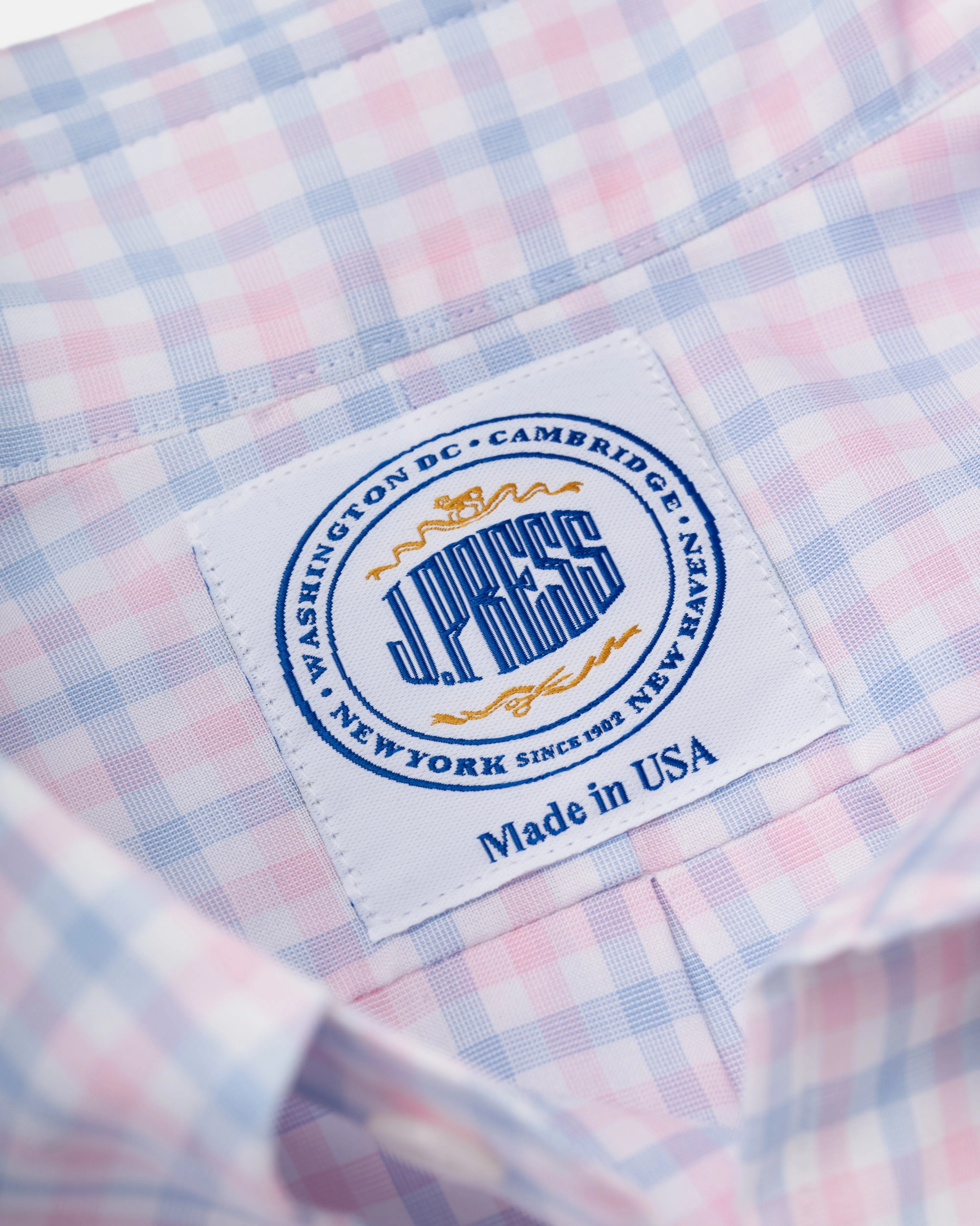 GOLD LABEL HEMD - BLAU/ROSA KARO