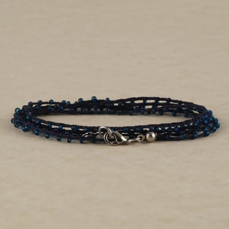 Handgefertigte Halskette / Armband mit Saatperlen