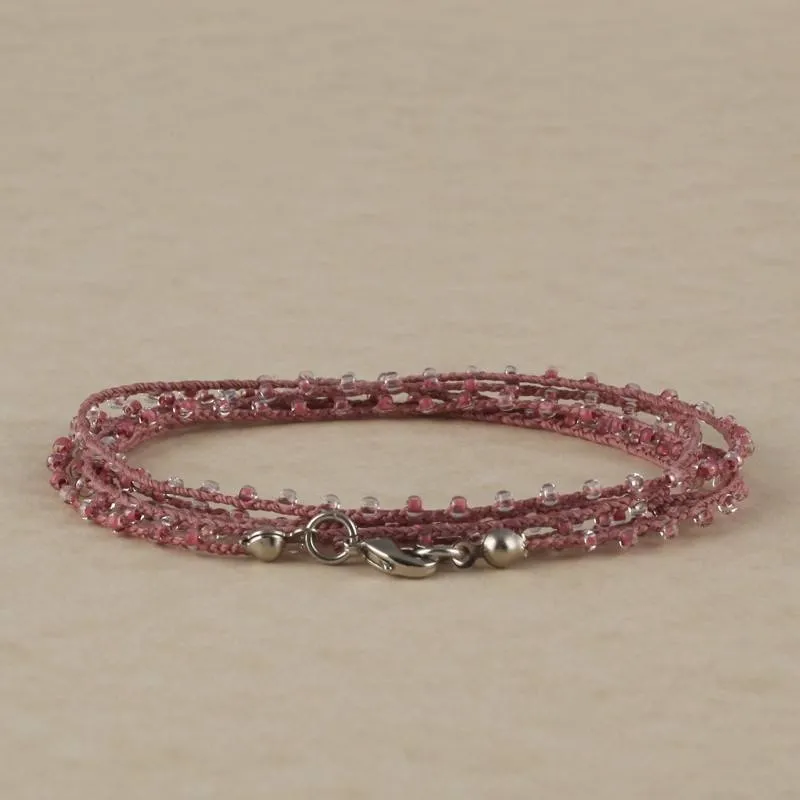 Handgefertigte Halskette / Armband mit Saatperlen