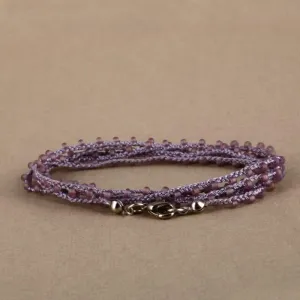 Handgefertigte Halskette / Armband mit Saatperlen