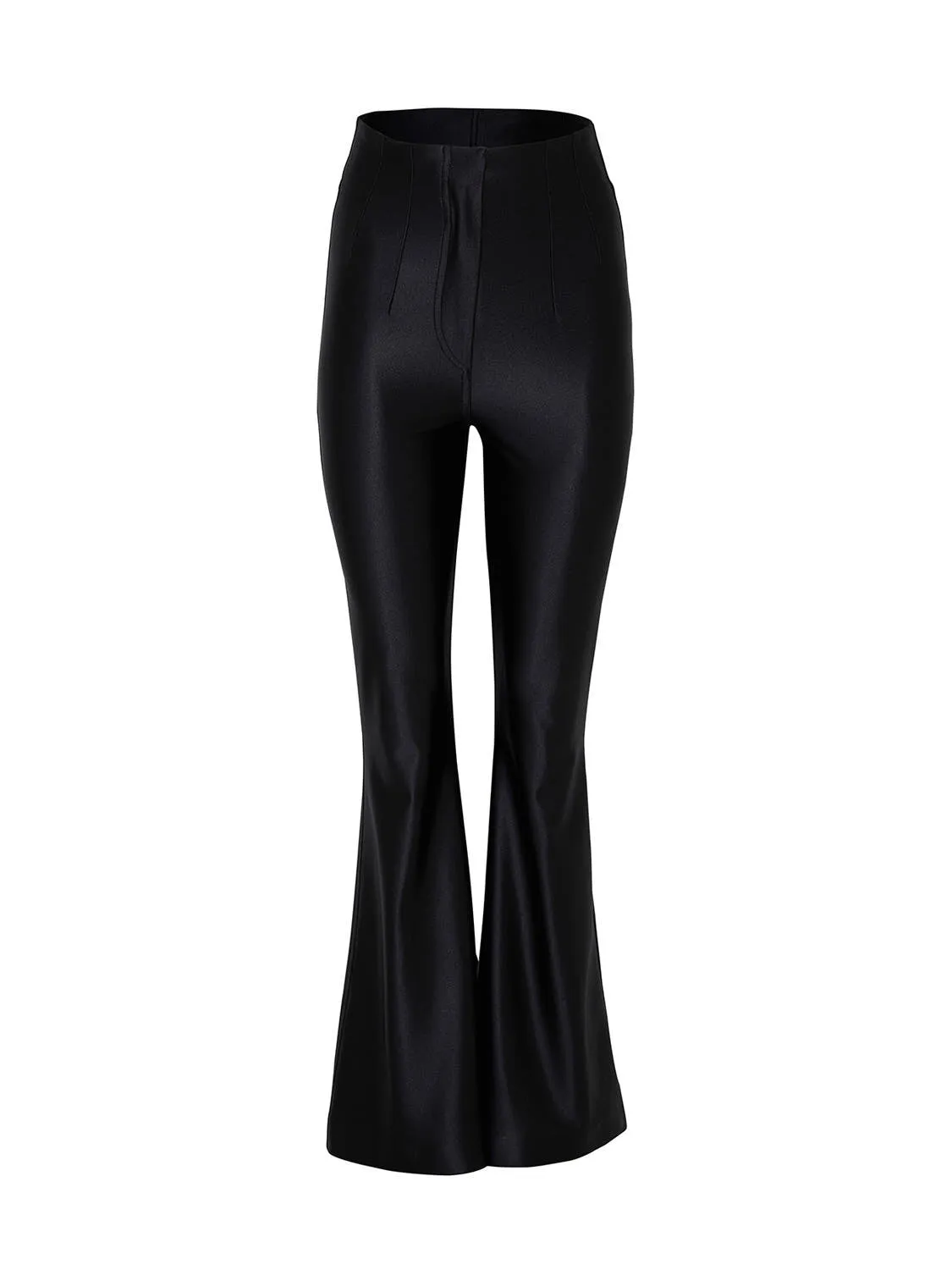 Hochtaillierte Hose mit Seitenschlitz
