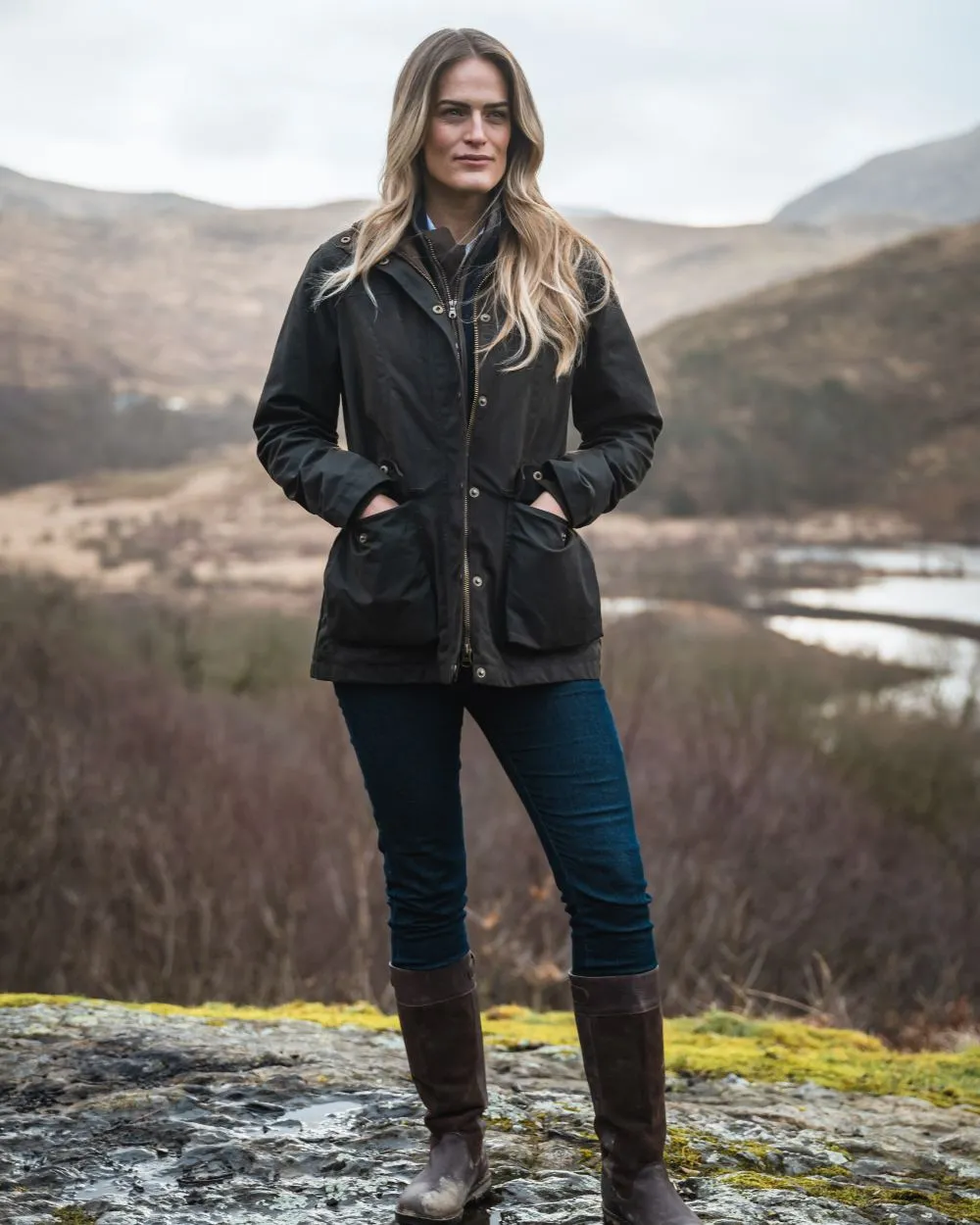 Hoggs of Fife Caledonia Damen Antik-Wachsjacke Hoggs of Fife
