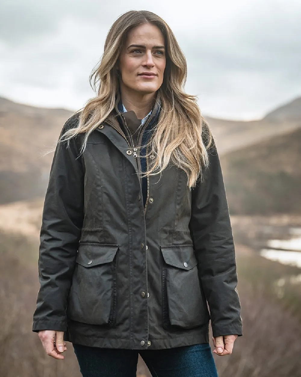 Hoggs of Fife Caledonia Damen Antik-Wachsjacke Hoggs of Fife