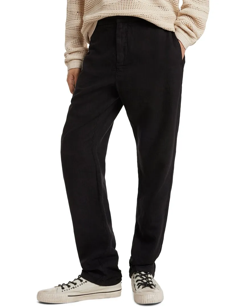 John Varvatos Hose mit Seitennähten und Tasche aus Leinen-Mix