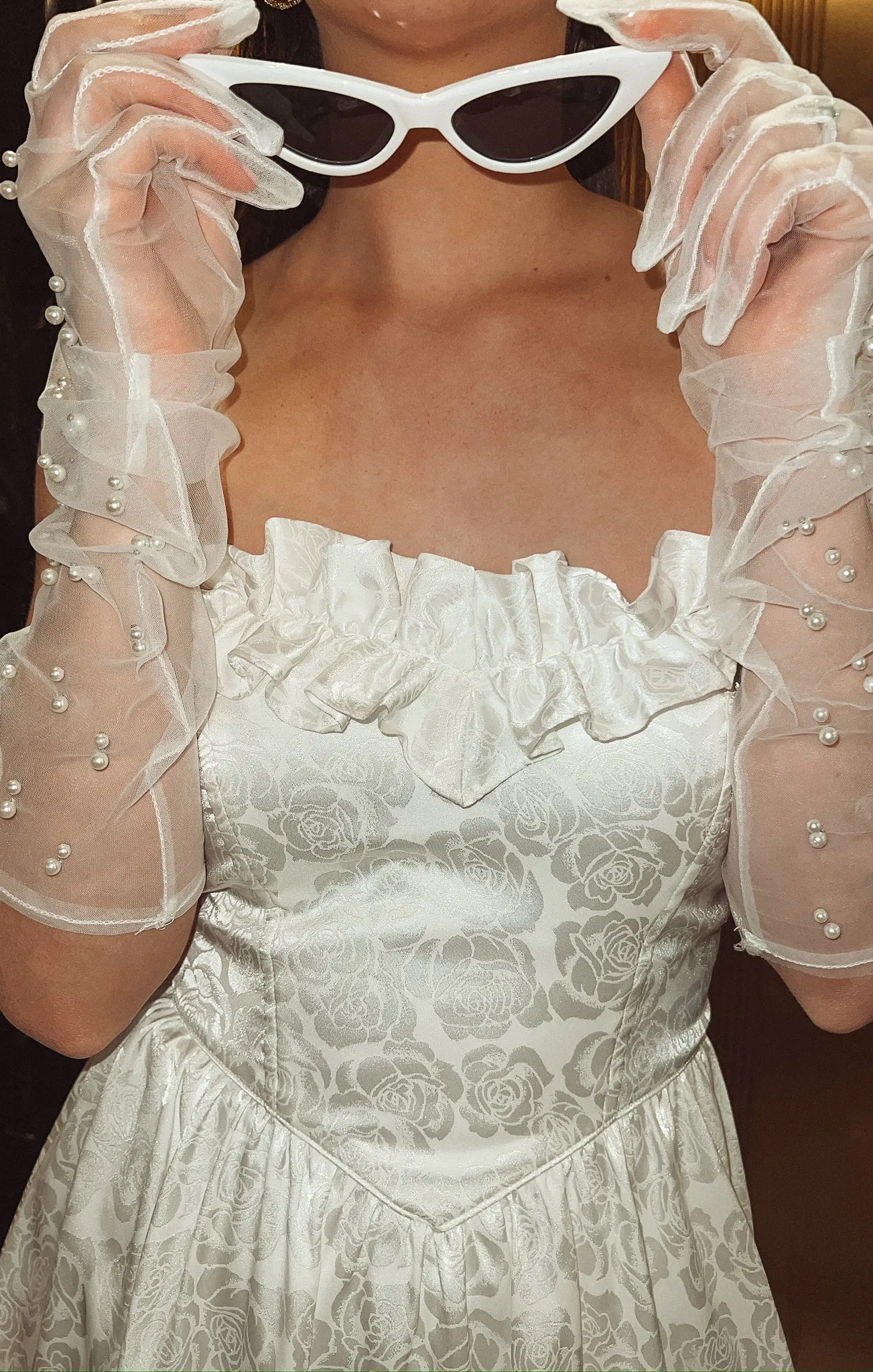 Lala Skort Kleid ~ Weiße Rosenseide